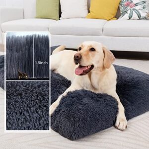 CHAMPETS Washable Dog Bed for Crate 35"X23",Large Dog Bed Washable for Small,Medium,Large,Extra Large Dogs Cats Pet,Waterproof Dog Beds for Large Dogs with Washable Cover,Crate Pet Bed for Large Dogs