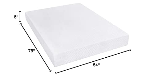 Olee Sleep 8 Inch Ventilated Convolution Memory Foam Mattress Full,Plush