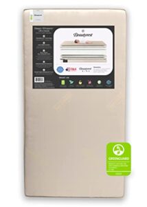 beautyrest beginnings sleepy whispers ultra deluxe 2-in-1 innerspring crib and toddler mattress | waterproof | greenguard gold certified (natural/non-toxic)