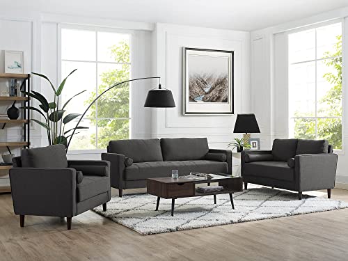 Lifestyle Solutions Lexington Sofas, 75.6" W x 31.1" D x 33.5" H, Heather Grey