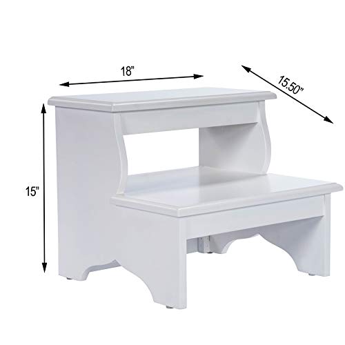 Beaumont Lane Mastercrafted Step Stool in White