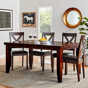 ACME Birch Veneer Dining Table, Country Cherry Finish