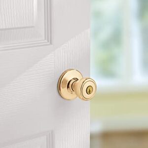 Kwikset 94002-943 Tylo Entry Knob Featuring Smartkey Re-Key Security, Polished Brass
