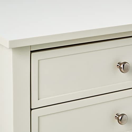 Ameriwood Home Franklin 2 Drawers, Soft White Accent Table