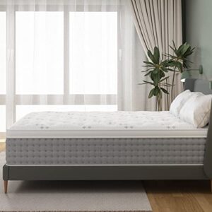 Sleepmax 14 Inch King Mattress - Hybrid Mattress Made in USA - Medium Firm Memory Foam with Individual Pocket Springs, Bed Mattress-in-a-Box