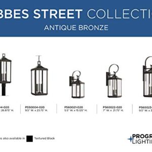 Gibbes Street Collection 3-Light Clear Beveled Glass New Traditional Outdoor Large Wall Lantern Light Antique Bronze