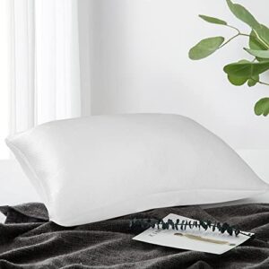 peace nest white memory foam bed pillow with pillowcase single pack, hotel collection cooling pillows for sleeping standard/queen size, 20×28 inches