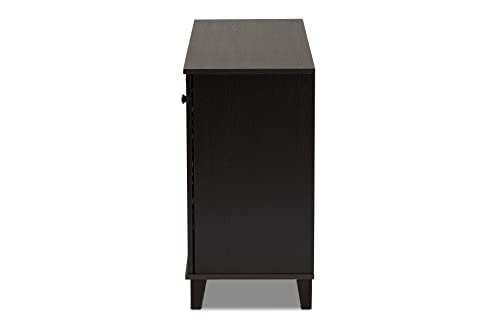 Baxton Studio Warren Shoe-Storage Cabinet, Espresso