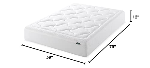 ZINUS 12 Inch Cloud Memory Foam Mattress / Pressure Relieving / Bed-in-a-Box / CertiPUR-US Certified, Twin