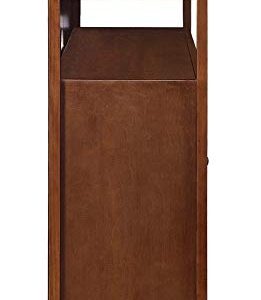 Convenience Concepts Big Sur Deluxe TV Stand with Storage Cabinets and Shelf for TVs up to 55 Inches, Dark Walnut