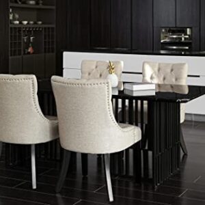 Seasonfall Dining Room Chairs Set of 6 Button Tufted Parsons Accent Armless Modern 6 pack HG3294-List HG3294-List