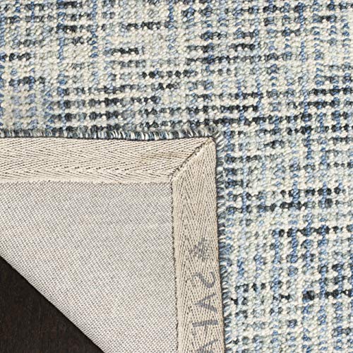 SAFAVIEH Abstract Collection 8' x 10' Blue / Charcoal ABT468B Handmade Premium Wool Area Rug