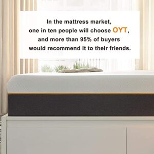 OYT King Size Mattress, 14" Inch Gel Memory Foam King Bed Mattress in a Box with CertiPUR-US Certified Foam for Sleep Supportive & Pressure Relief,Cloud-Like Experience