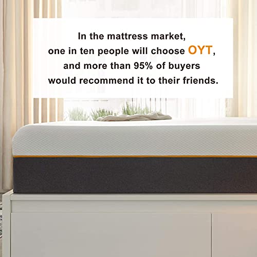 OYT King Size Mattress, 14" Inch Gel Memory Foam King Bed Mattress in a Box with CertiPUR-US Certified Foam for Sleep Supportive & Pressure Relief,Cloud-Like Experience