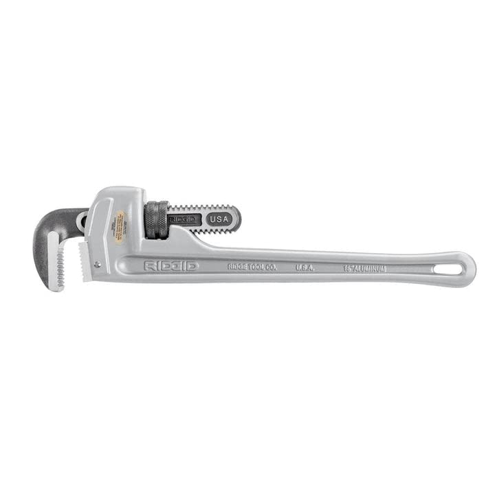 RIDGID 23498 Model RC-1625 Aluminum Ratchet Action 1/8" to 1-5/8" Plastic Pipe And Tubing Cutter, Silver & RIDGID 31100 Model 818 Aluminum Straight Pipe Wrench, 18-inch Plumbing Wrench