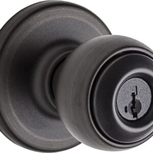 Kwikset 94002-928 Polo Entry Knob Featuring Smartkey Re-Key Security, Venetian Bronze