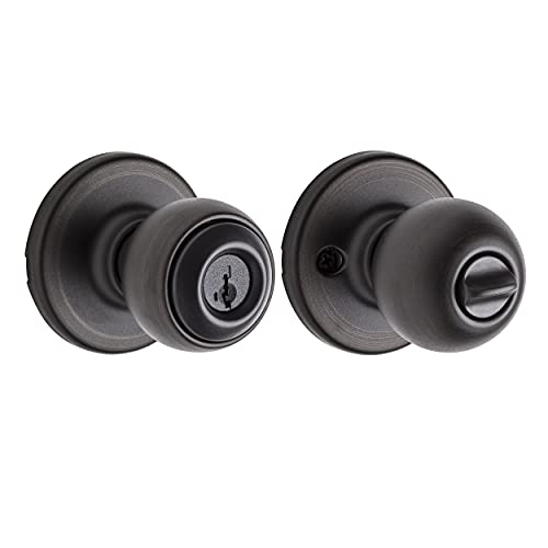 Kwikset 94002-928 Polo Entry Knob Featuring Smartkey Re-Key Security, Venetian Bronze