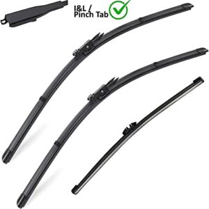 AUTOBOO 28"+28" Windshield Wipers with 15 Inch Rear Wiper Blade Replacement for Ford edge 2015 2016 2017 2018 2019 2020 2021-Original Factory Quality (Pack of 3)