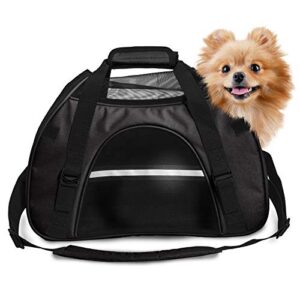 furhaven multipurpose tote bag pet carrier w/ weather guard – black, large