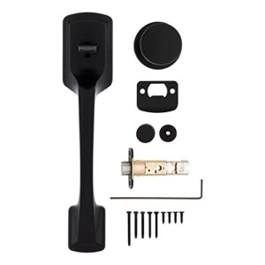 Kwikset Prague Handle Only w/Pismo Knob in Matte Black with Microban