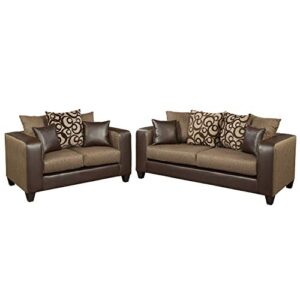 flash furniture riverstone object espresso chenille living room set