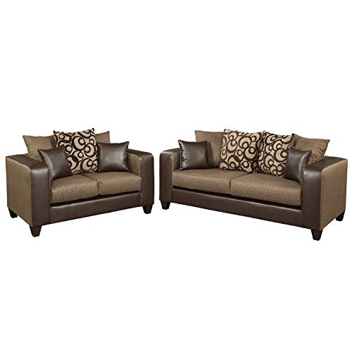 Flash Furniture Riverstone Object Espresso Chenille Living Room Set