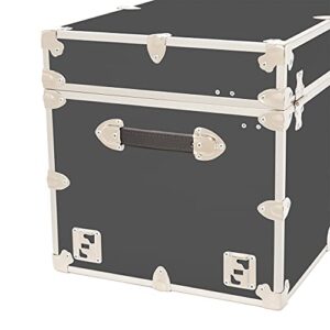 Rhino Trunk & Case XXL Armor Trunk with Removable Wheels, College, Home & Office Storage 36"x18"x18" (Slate)