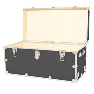 Rhino Trunk & Case XXL Armor Trunk with Removable Wheels, College, Home & Office Storage 36"x18"x18" (Slate)