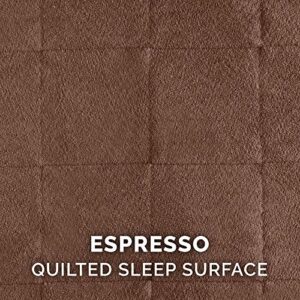 Furhaven XL Memory Foam Dog Bed Quilted Suede Mattress w/ Removable Washable Cover - Espresso, Jumbo (X-Large)