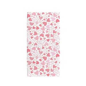 my little nest hand towels for bathroom hand drawn lovely hearts romantic absorbent small bath towel soft kitchen towels fingertip towel for guest and bar 30 x 15 inch