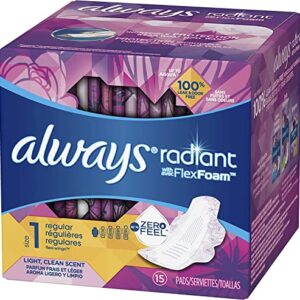 Always Radiant Pads with Wings, Scented (Pack of 4)