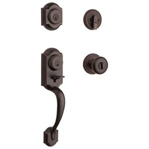 kwikset 95530-019 montara single cylinder handleset w/juno knob featuring smartkey in venetian bronze