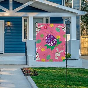 My Little Nest Seasonal Garden Flag Cute Bunny And Easter Eggs Double Sided Vertical Garden Flags for Home Yard Holiday Flag Outdoor Decoration Farmhouse Banner 28"x40"