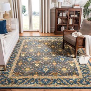 safavieh antiquity collection 6′ x 9′ blue at57a handmade traditional oriental premium wool area rug