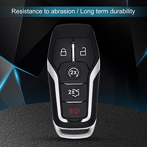 Key Fob Cover Shell Fit for Ford F150 F250 F350 Mustange Fusion Explorer Edge Replacement for 5 Button Smart Key for Proximity Remote