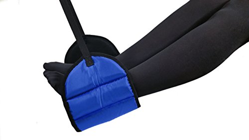 Sleepy Ride - Airplane Footrest Made with Premium Memory Foam - Airplane Travel Accessories - Helps to Prevent Swelling and Soreness - Provides Comfort for Shorter Legs (Royal Blue)