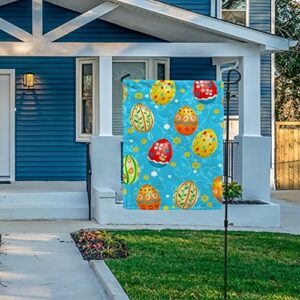 My Little Nest Seasonal Garden Flag Easter Multicolor Eggs Double Sided Vertical Garden Flags for Home Yard Holiday Flag Outdoor Decoration Farmhouse Banner 28"x40"