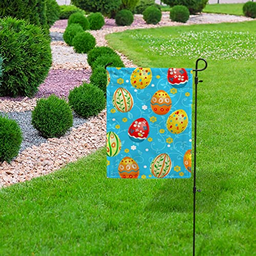 My Little Nest Seasonal Garden Flag Easter Multicolor Eggs Double Sided Vertical Garden Flags for Home Yard Holiday Flag Outdoor Decoration Farmhouse Banner 28"x40"