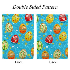 My Little Nest Seasonal Garden Flag Easter Multicolor Eggs Double Sided Vertical Garden Flags for Home Yard Holiday Flag Outdoor Decoration Farmhouse Banner 28"x40"