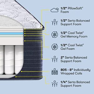 Serta - 13" Clarks Hill Elite Extra Firm Queen Mattress, Comfortable, Cooling, Supportive, CertiPur-US Certified