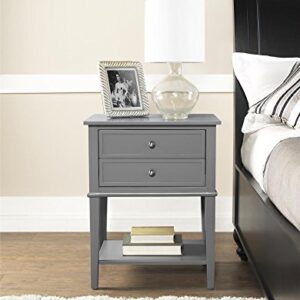 Ameriwood Home Franklin Accent Table with 2 Drawers, Gray -