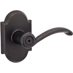 kwikset austin series privacy door lever set with turn button for bedroomrgp1017426 730aul, venetian bronze