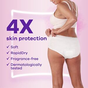 Always Discreet, Incontinence & Postpartum Underwear for Women, for Sensitive Skin, Size S/M, Maximum Plus Absorbency, Fragrance-Free, Disposable, 48 Count