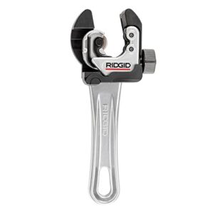 RIDGID 32573 Model 118 2-in-1 Close Quarters AUTOFEED 1/4" to 1-1/8" Metal Tubing Compact Cutter, Silver/Black