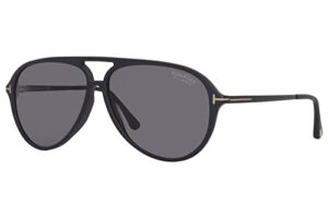 sunglasses tom ford ft 0909 samson 02d matte black/polarized smoke lenses