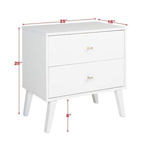 Prepac Milo 2-drawer Nightstand, White