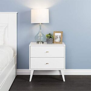 Prepac Milo 2-drawer Nightstand, White