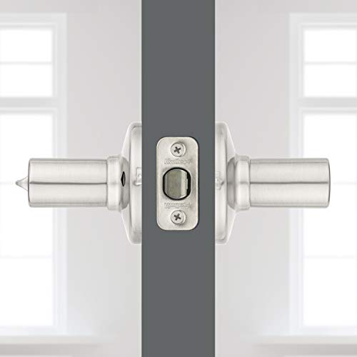 Kwikset Ladera Door Lever Keyed Entry Door Handle , Round Rose in Satin Nickel