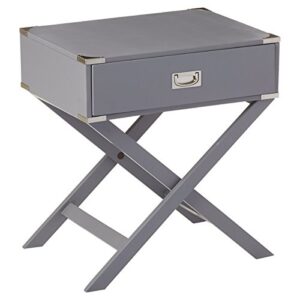 mercury row 100% eye-catching and durable gray neptune campaign 1 drawer end table