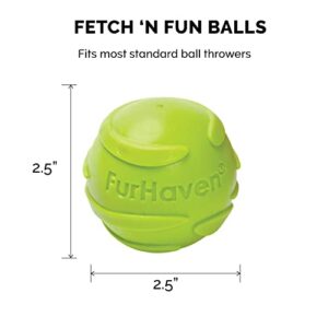 Furhaven 3-Pack Fetch 'N Fun TPR Squeaky Ball Dog Toy Set - Play Pack, Set of 3